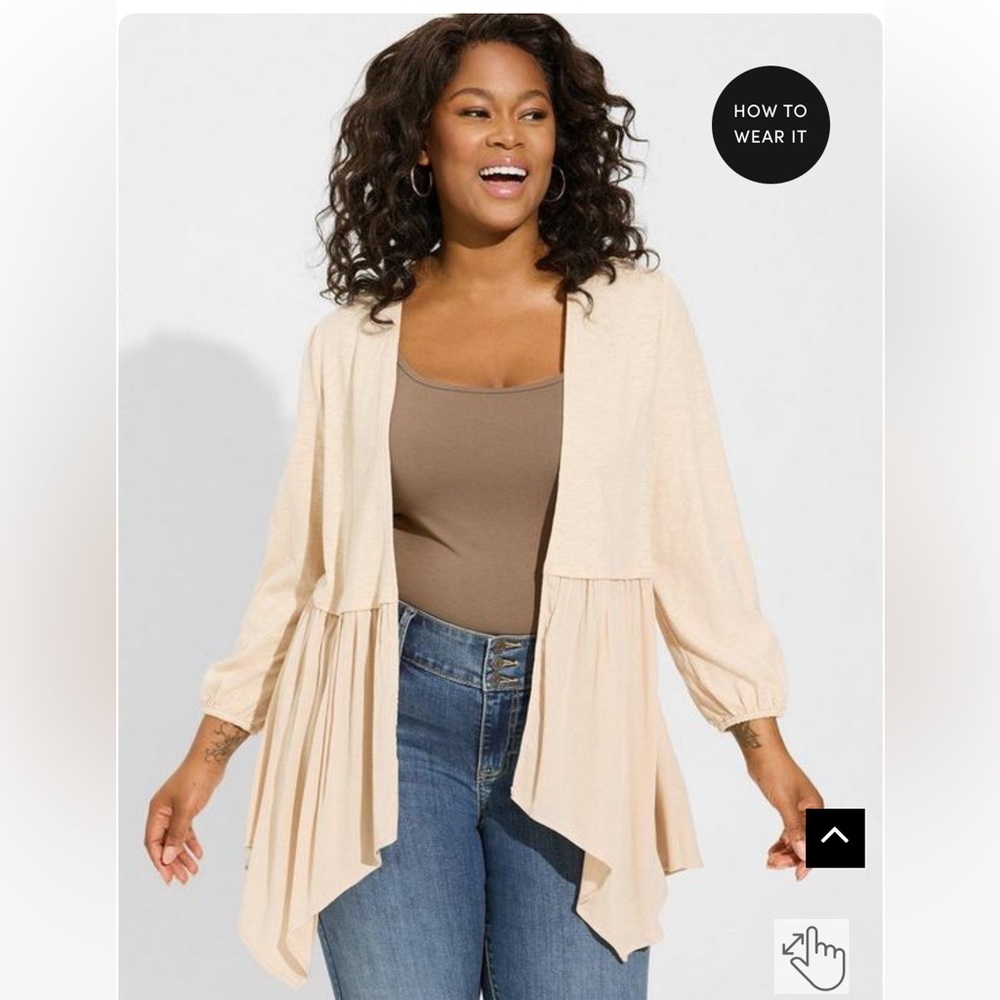 Torrid Beige Kimono size 2